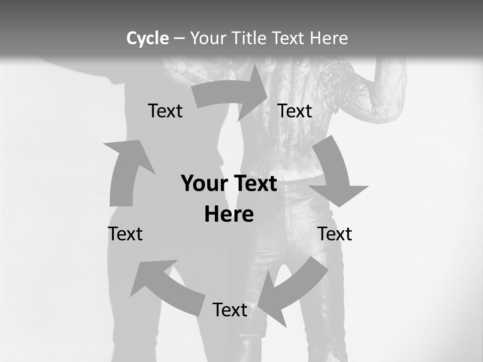 Monster Black And White Background PowerPoint Template