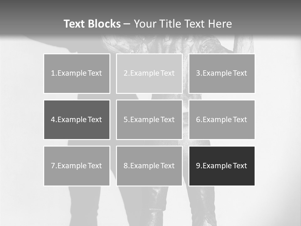 Monster Black And White Background PowerPoint Template