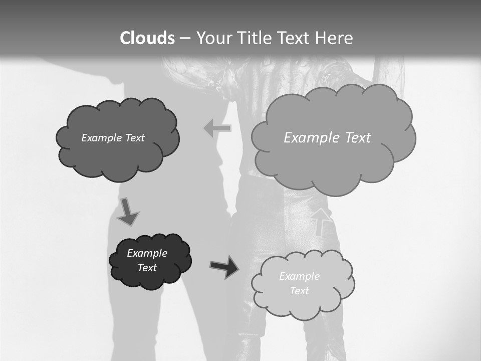 Monster Black And White Background PowerPoint Template