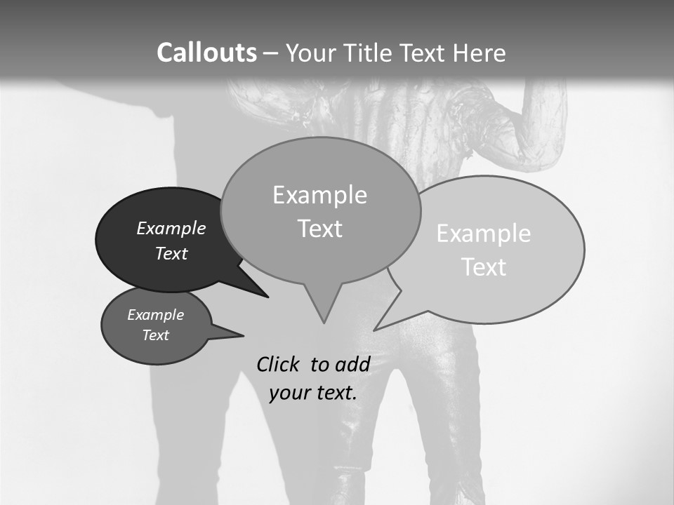 Monster Black And White Background PowerPoint Template