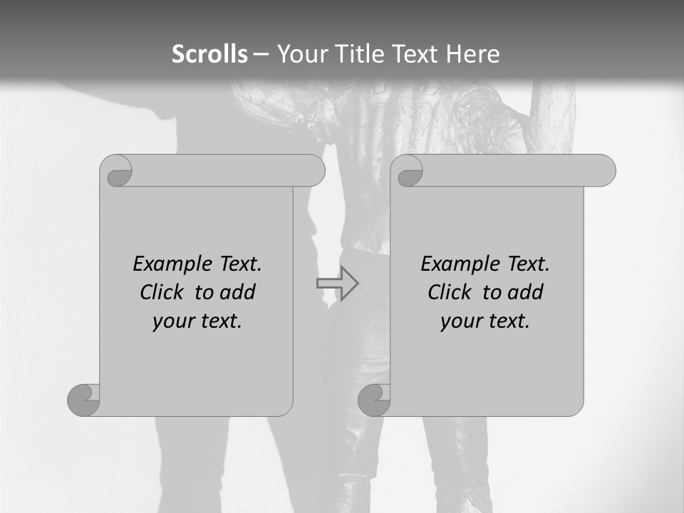 Monster Black And White Background PowerPoint Template