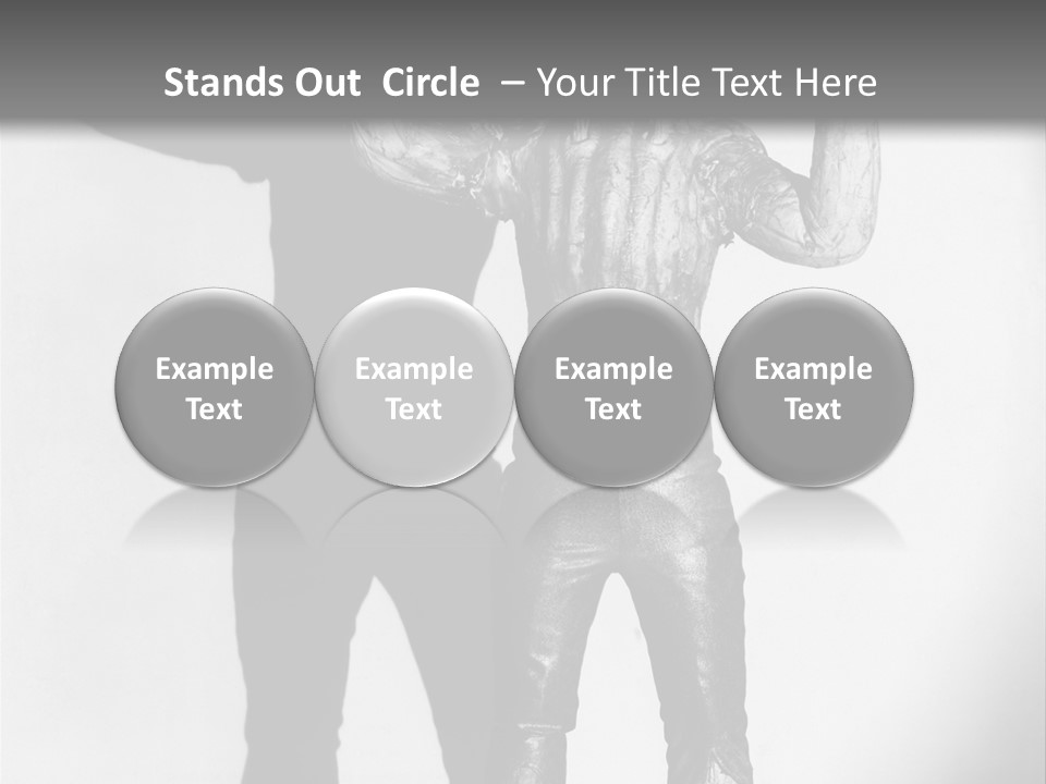 Monster Black And White Background PowerPoint Template