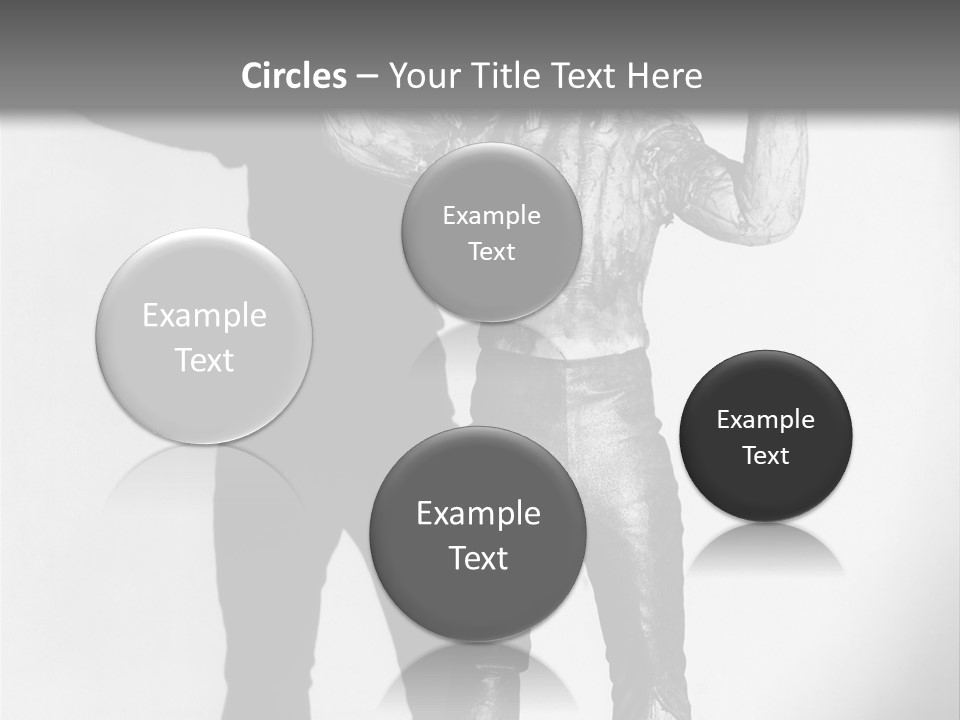 Monster Black And White Background PowerPoint Template