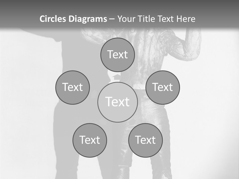 Monster Black And White Background PowerPoint Template