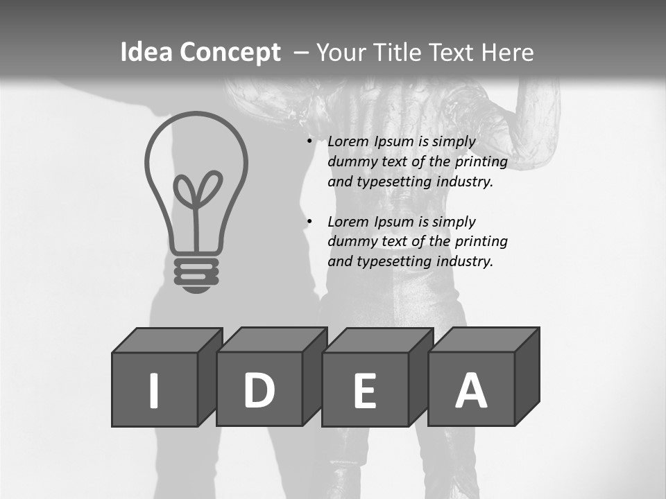 Monster Black And White Background PowerPoint Template