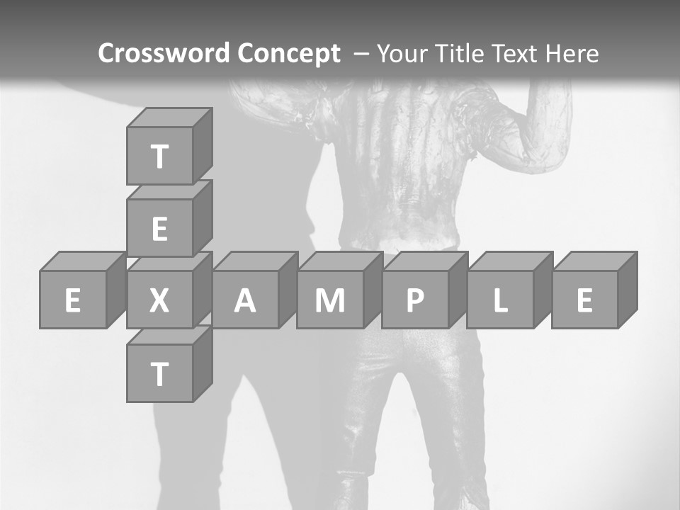 Monster Black And White Background PowerPoint Template