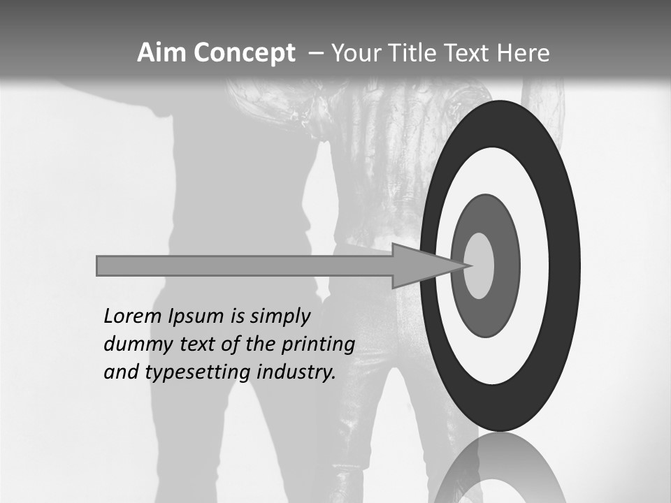 Monster Black And White Background PowerPoint Template