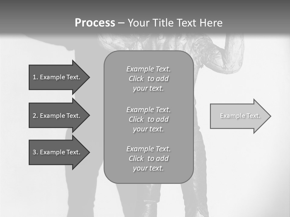 Monster Black And White Background PowerPoint Template