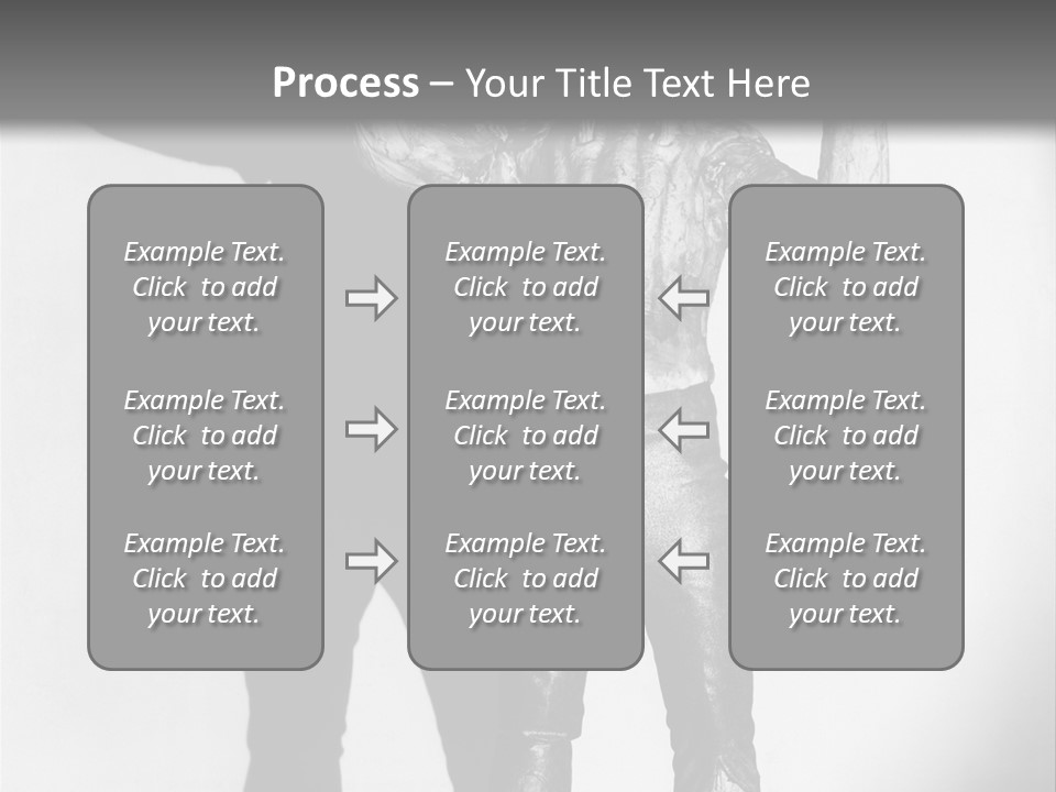 Monster Black And White Background PowerPoint Template