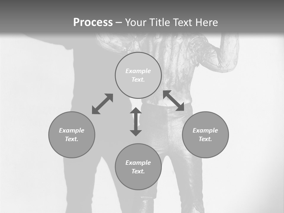 Monster Black And White Background PowerPoint Template