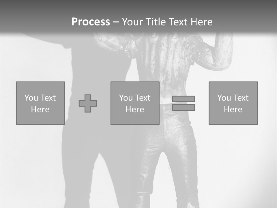 Monster Black And White Background PowerPoint Template