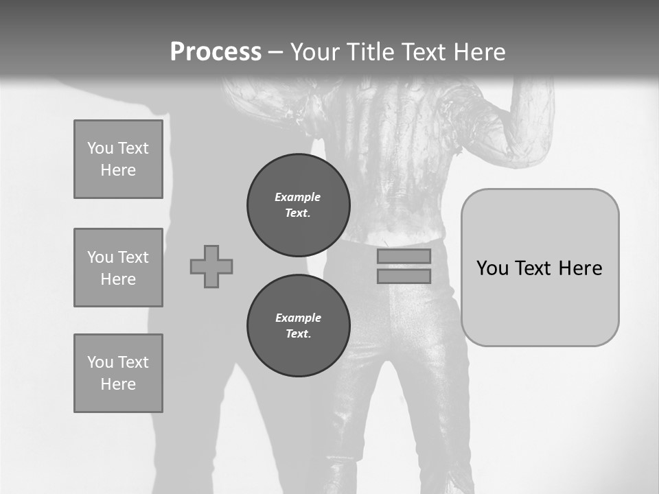 Monster Black And White Background PowerPoint Template