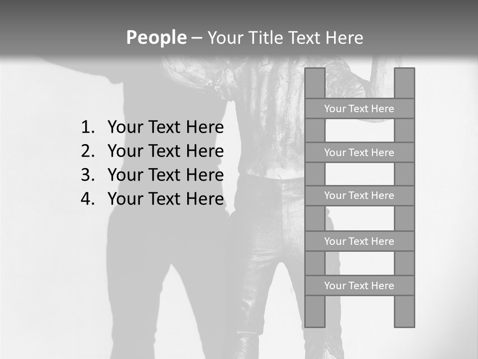 Monster Black And White Background PowerPoint Template