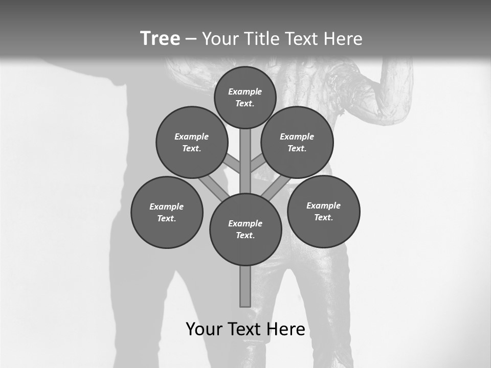 Monster Black And White Background PowerPoint Template