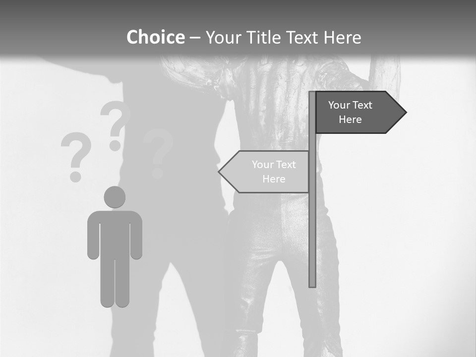 Monster Black And White Background PowerPoint Template