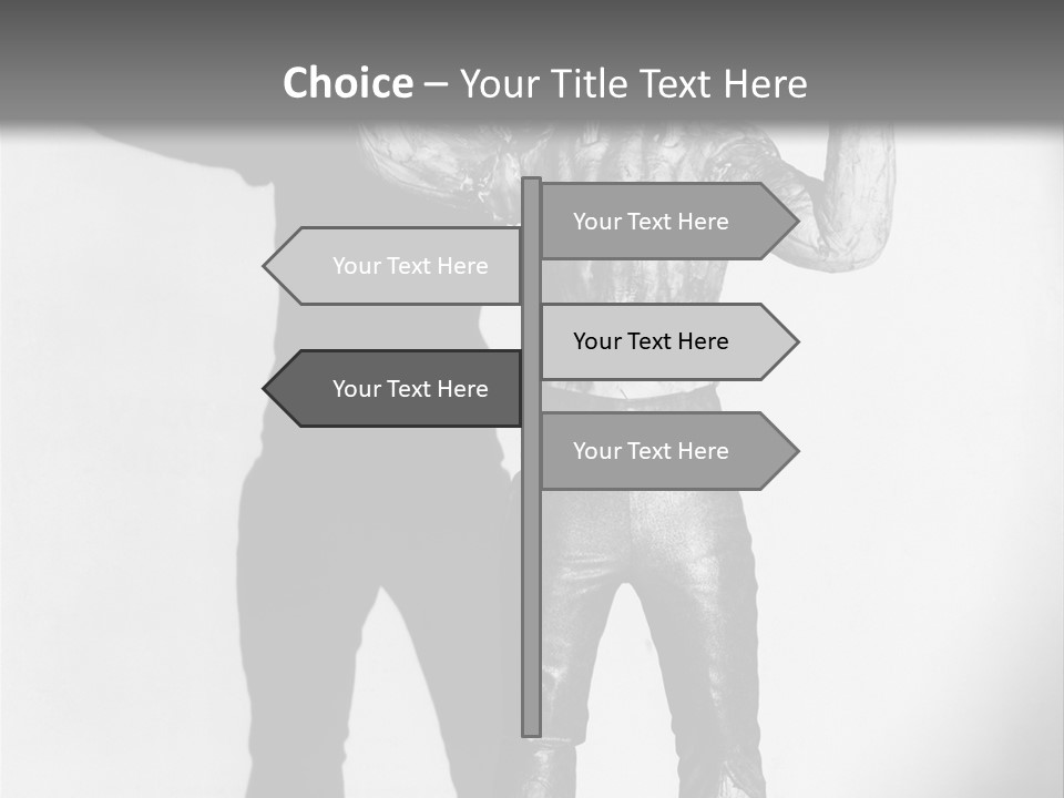 Monster Black And White Background PowerPoint Template