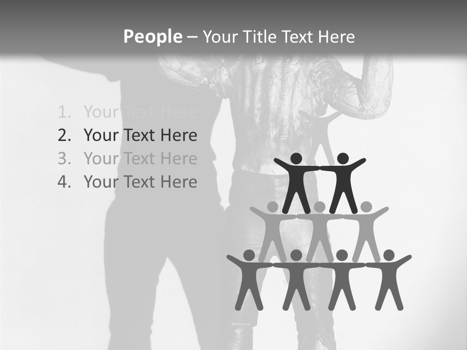 Monster Black And White Background PowerPoint Template