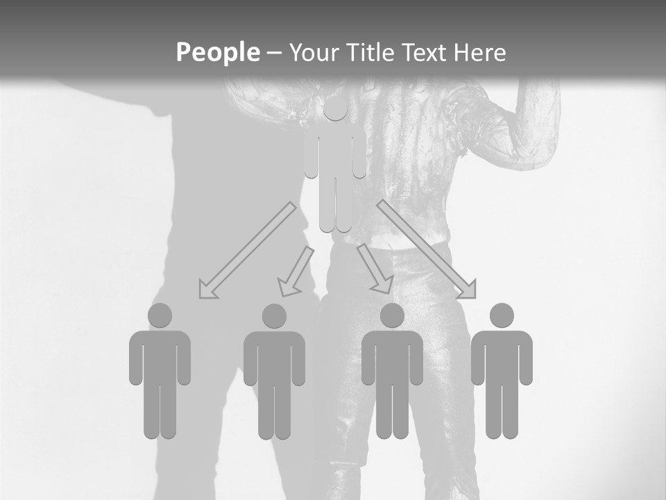 Monster Black And White Background PowerPoint Template