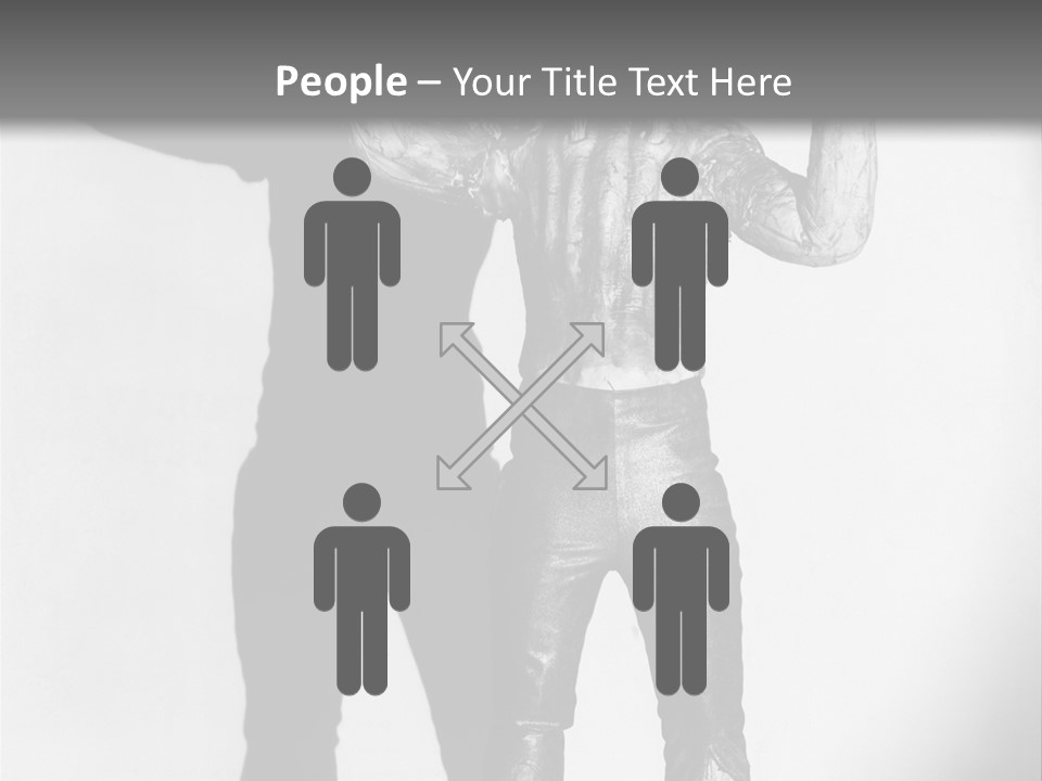 Monster Black And White Background PowerPoint Template