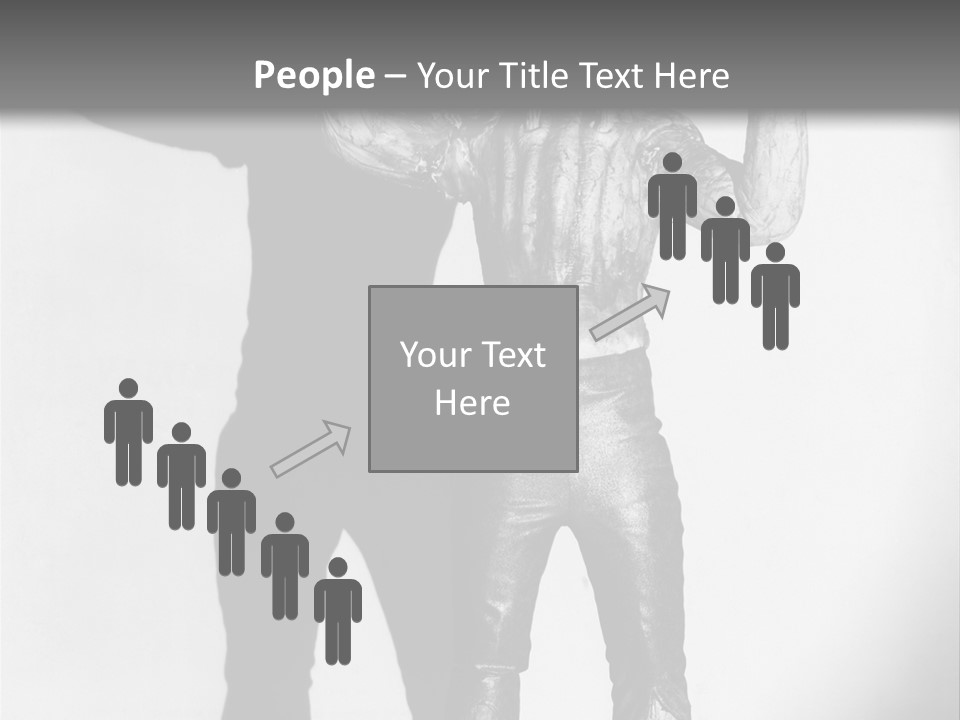 Monster Black And White Background PowerPoint Template