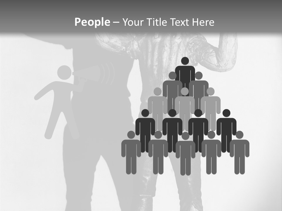 Monster Black And White Background PowerPoint Template