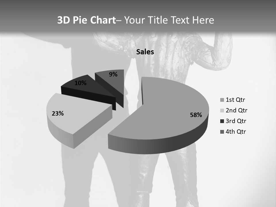 Monster Black And White Background PowerPoint Template