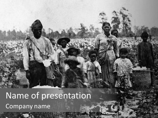 African Family Harvests PowerPoint Template