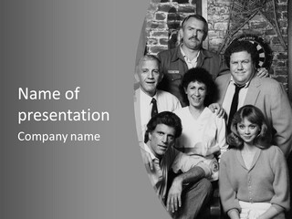 The Typical Family Of Black And White Photo PowerPoint Template