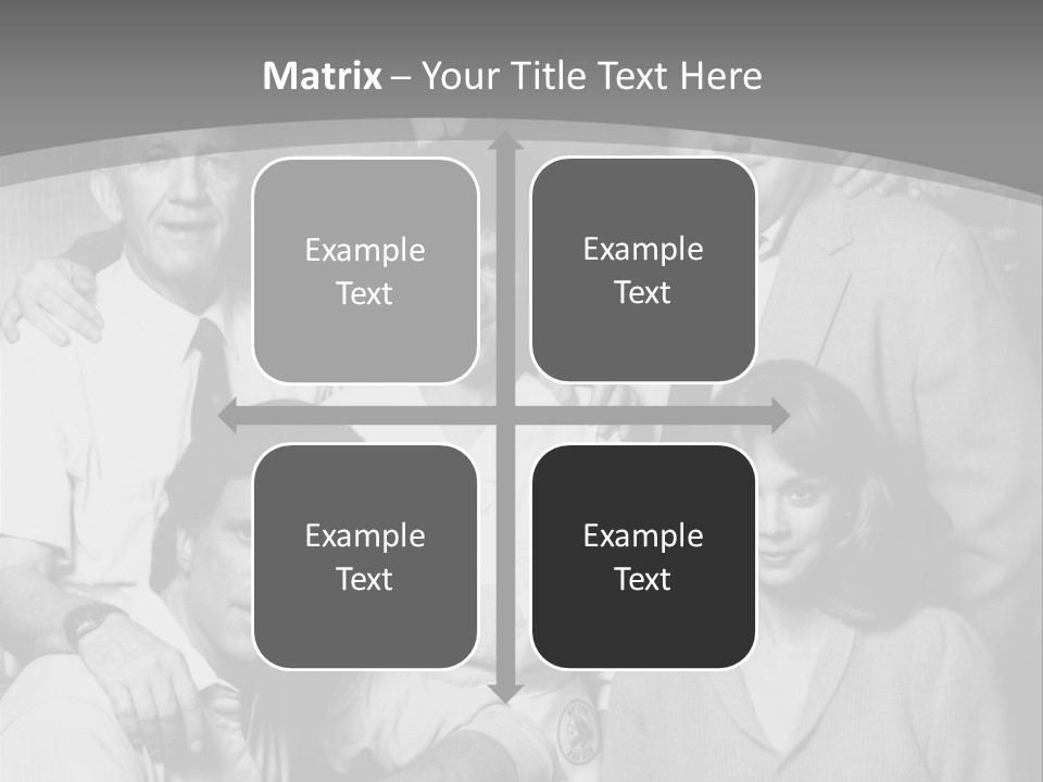 The Typical Family Of Black And White Photo PowerPoint Template