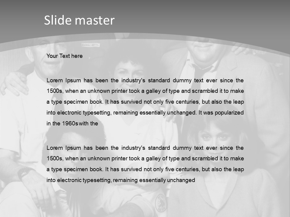 The Typical Family Of Black And White Photo PowerPoint Template