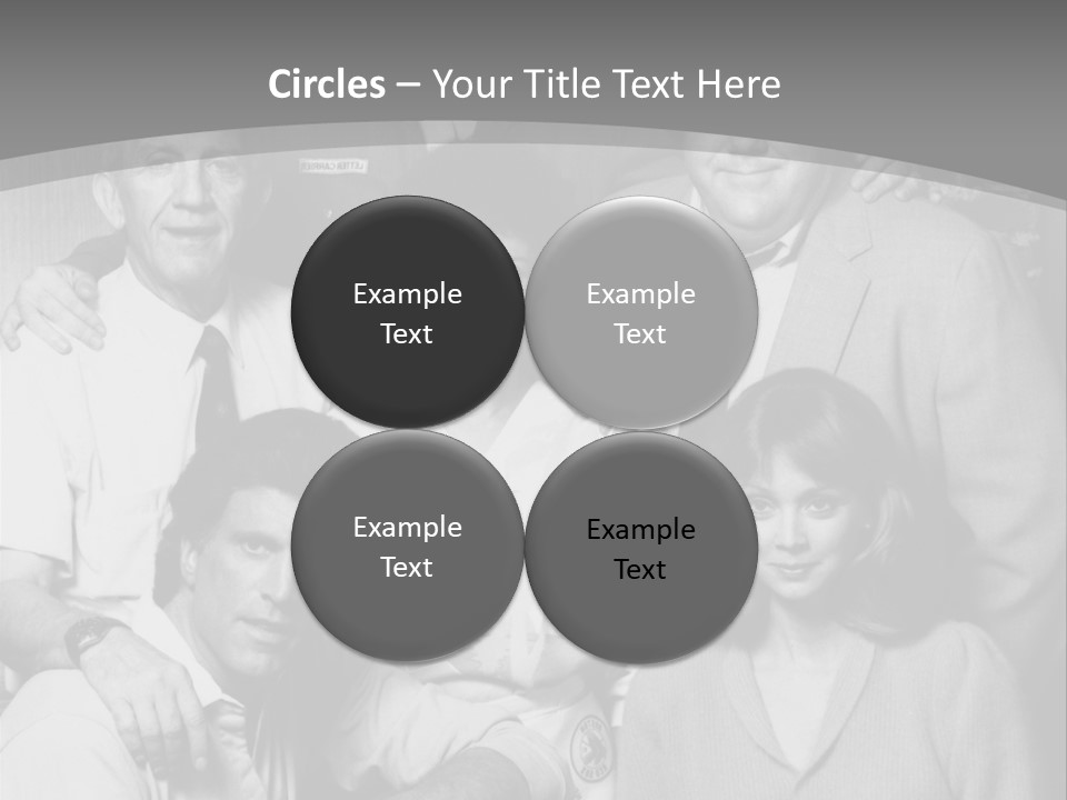 The Typical Family Of Black And White Photo PowerPoint Template