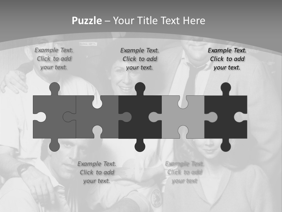 The Typical Family Of Black And White Photo PowerPoint Template