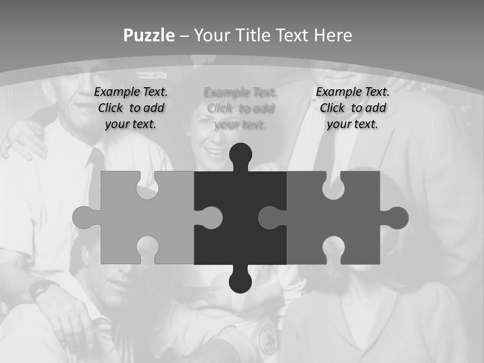 The Typical Family Of Black And White Photo PowerPoint Template