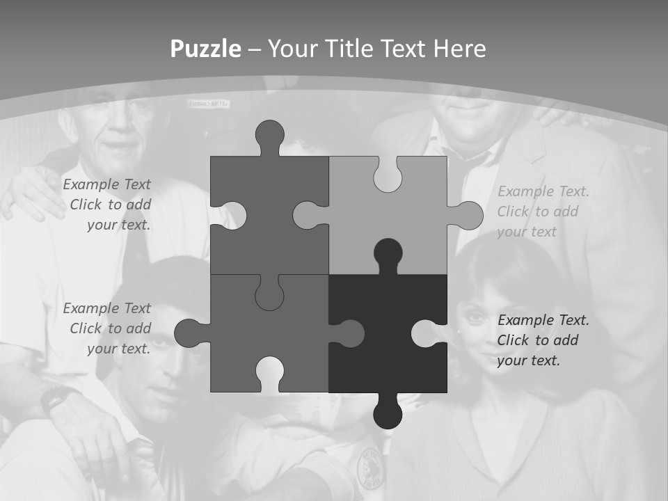 The Typical Family Of Black And White Photo PowerPoint Template