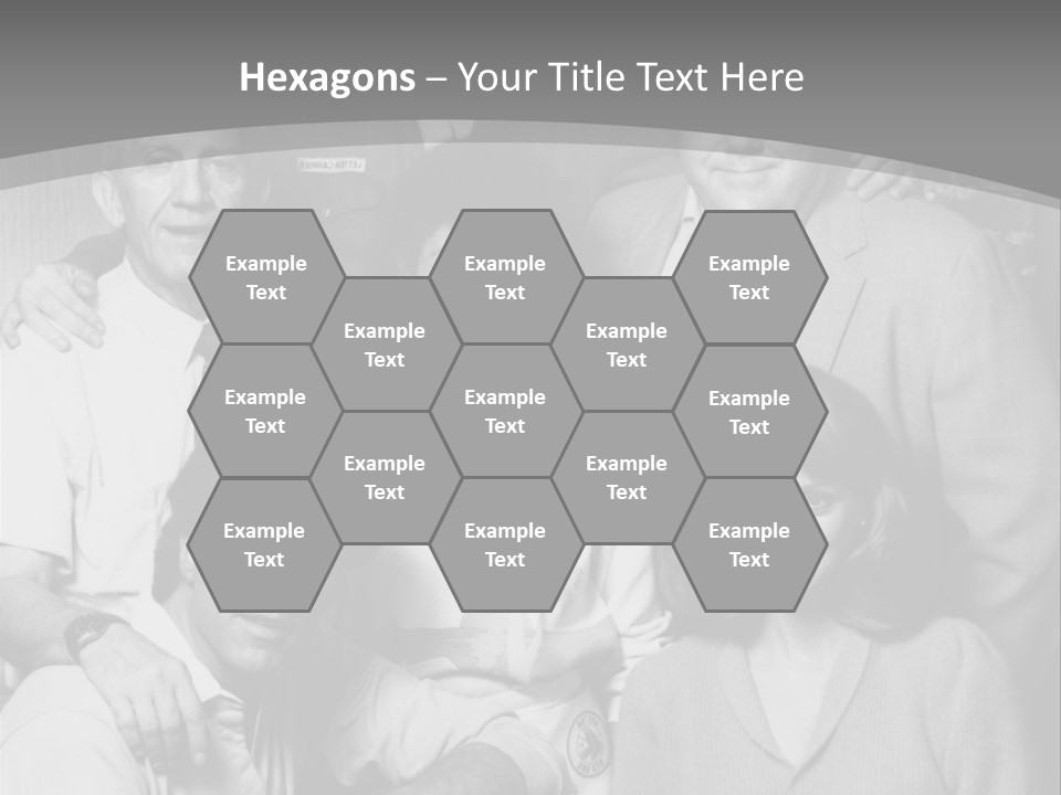 The Typical Family Of Black And White Photo PowerPoint Template