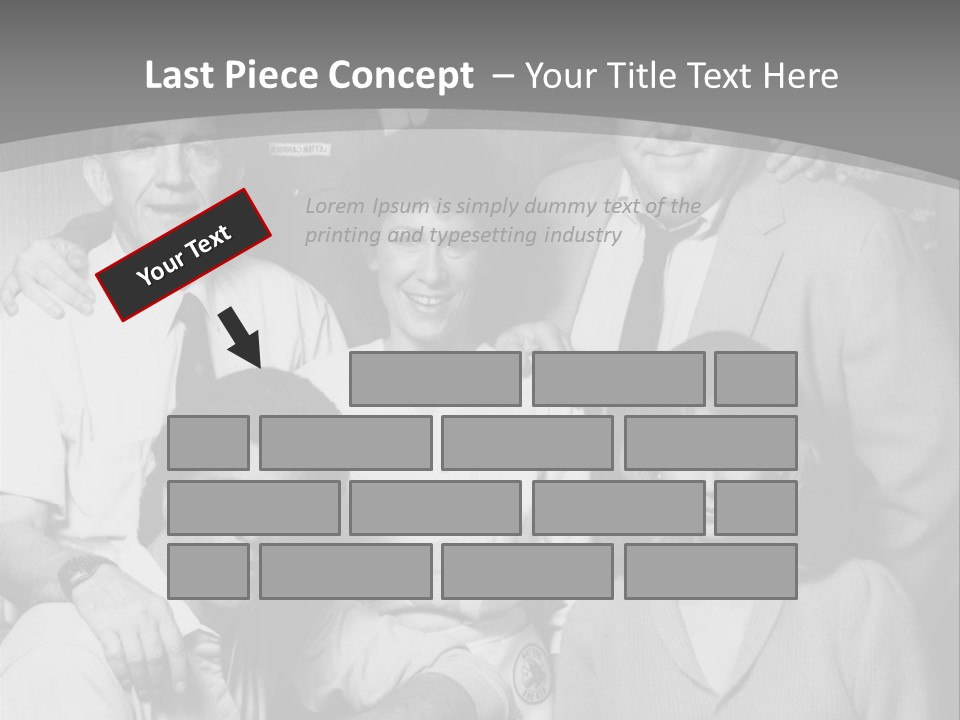 The Typical Family Of Black And White Photo PowerPoint Template