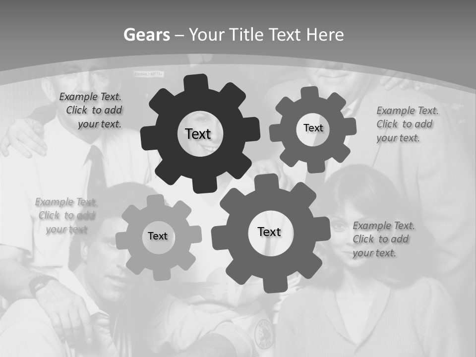 The Typical Family Of Black And White Photo PowerPoint Template