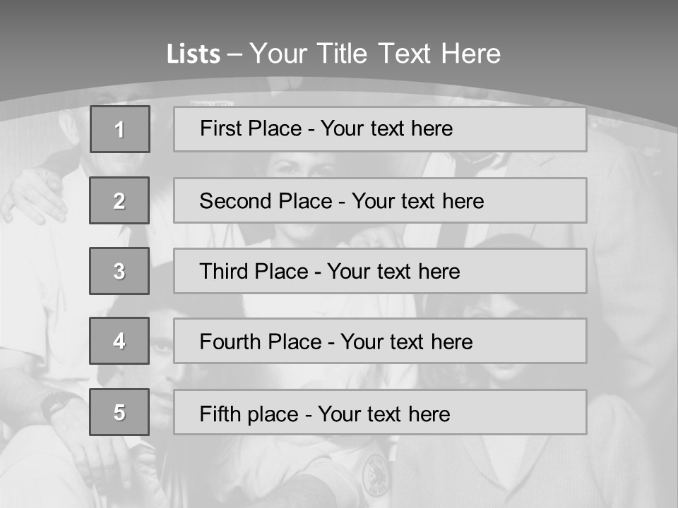 The Typical Family Of Black And White Photo PowerPoint Template