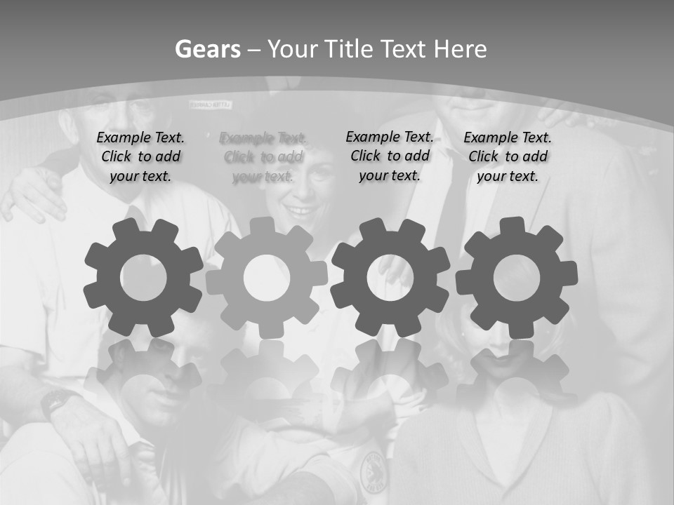 The Typical Family Of Black And White Photo PowerPoint Template