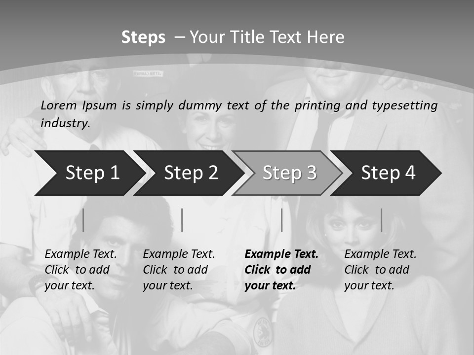 The Typical Family Of Black And White Photo PowerPoint Template
