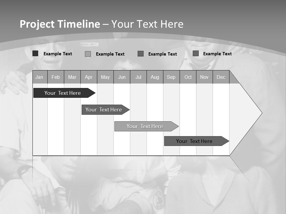 The Typical Family Of Black And White Photo PowerPoint Template