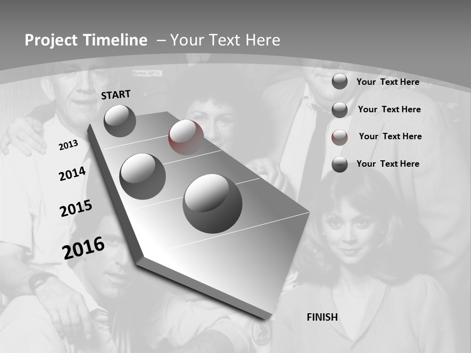 The Typical Family Of Black And White Photo PowerPoint Template