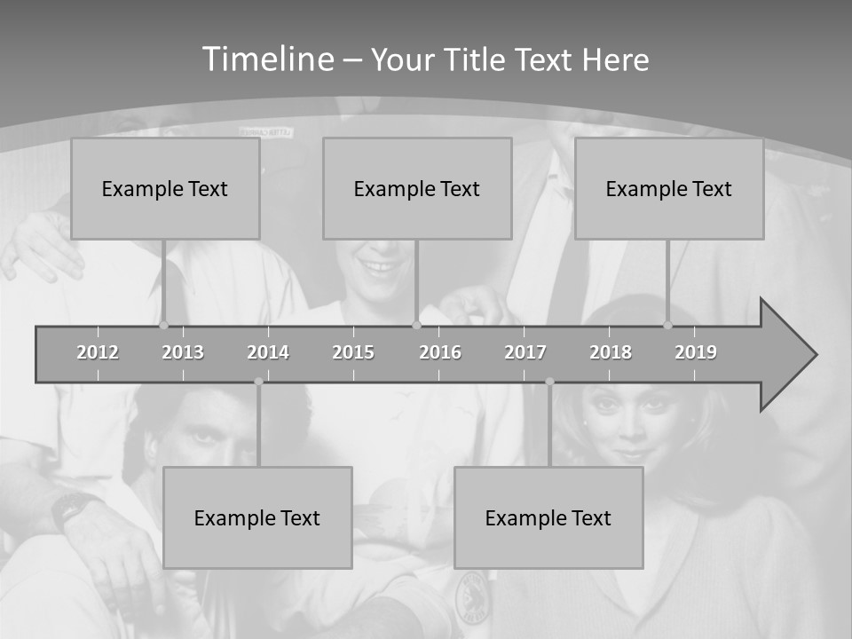 The Typical Family Of Black And White Photo PowerPoint Template