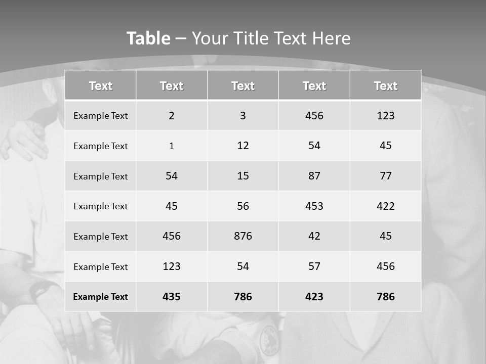 The Typical Family Of Black And White Photo PowerPoint Template