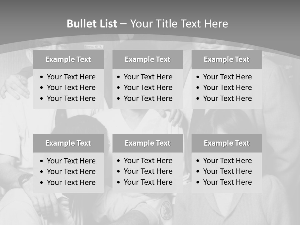 The Typical Family Of Black And White Photo PowerPoint Template