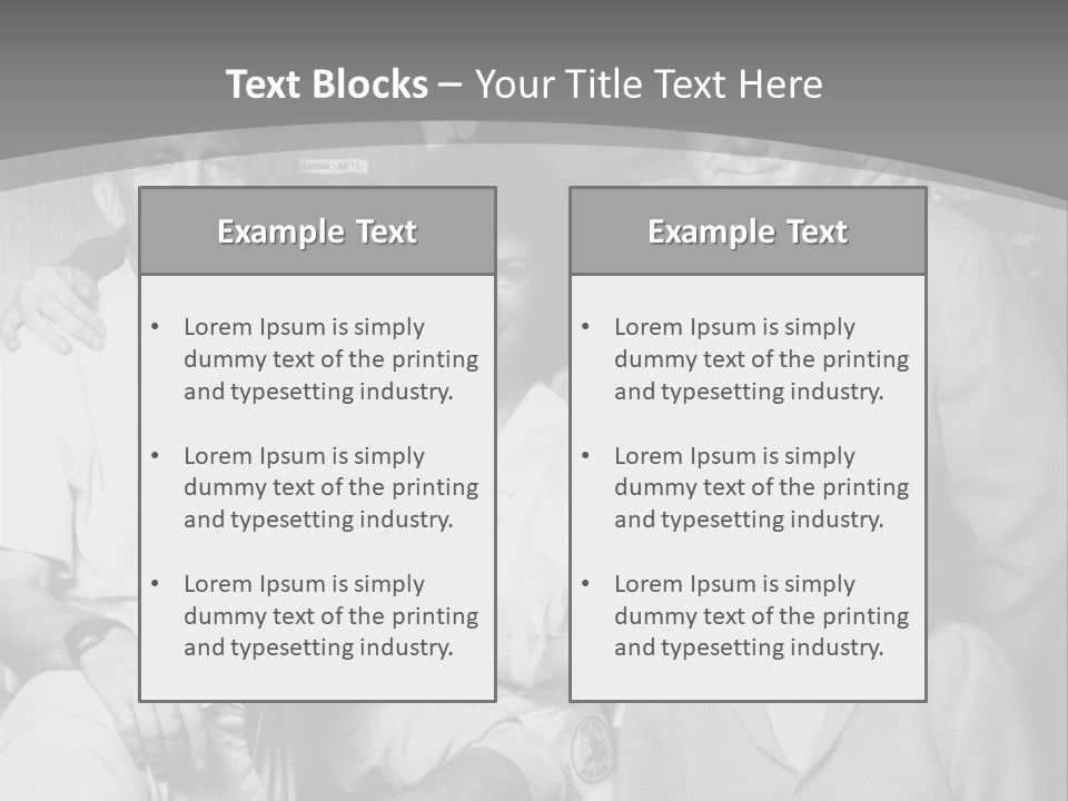 The Typical Family Of Black And White Photo PowerPoint Template
