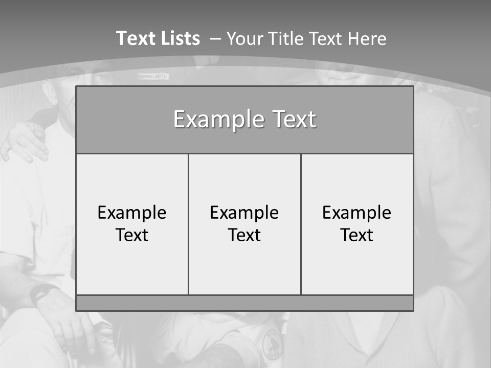 The Typical Family Of Black And White Photo PowerPoint Template