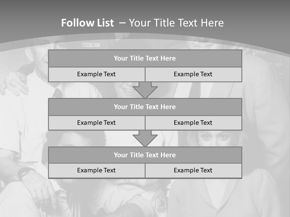 The Typical Family Of Black And White Photo PowerPoint Template