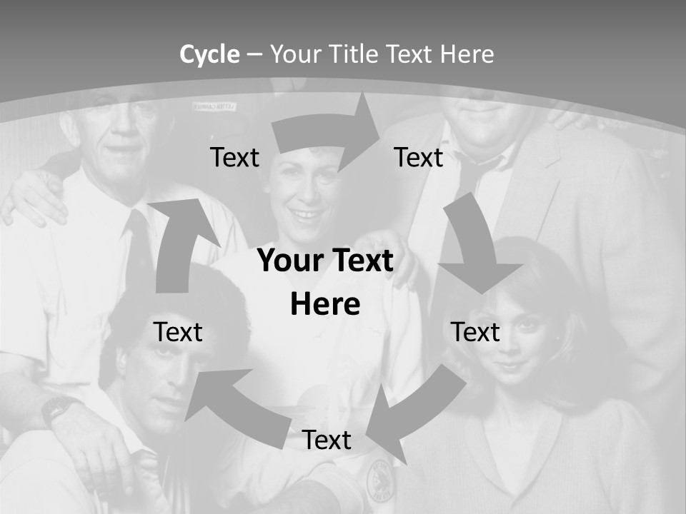 The Typical Family Of Black And White Photo PowerPoint Template