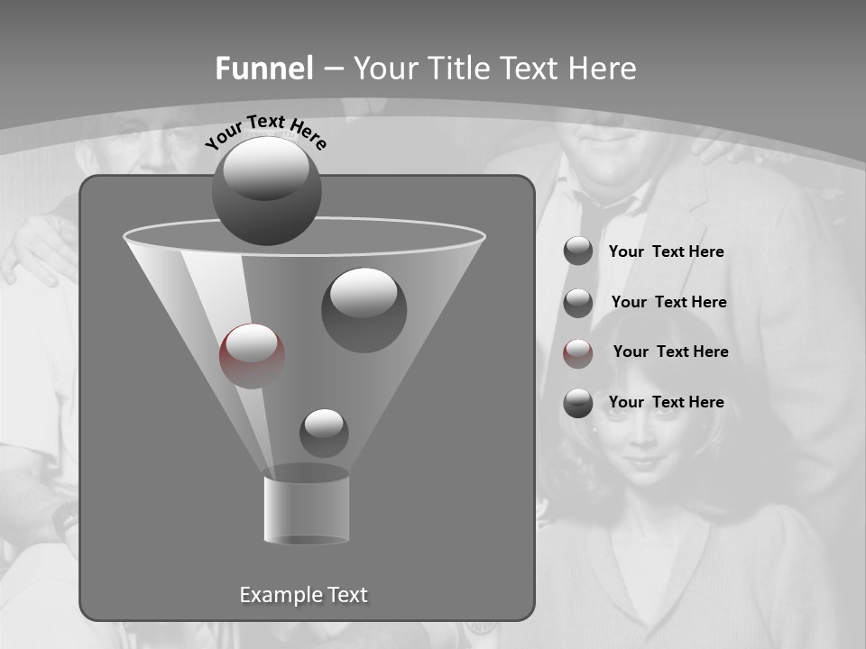 The Typical Family Of Black And White Photo PowerPoint Template